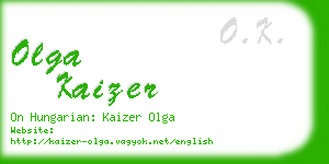 olga kaizer business card